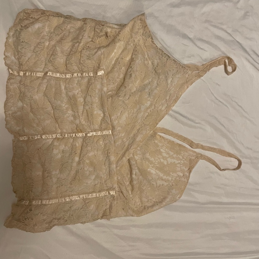 Cream plus size blouse